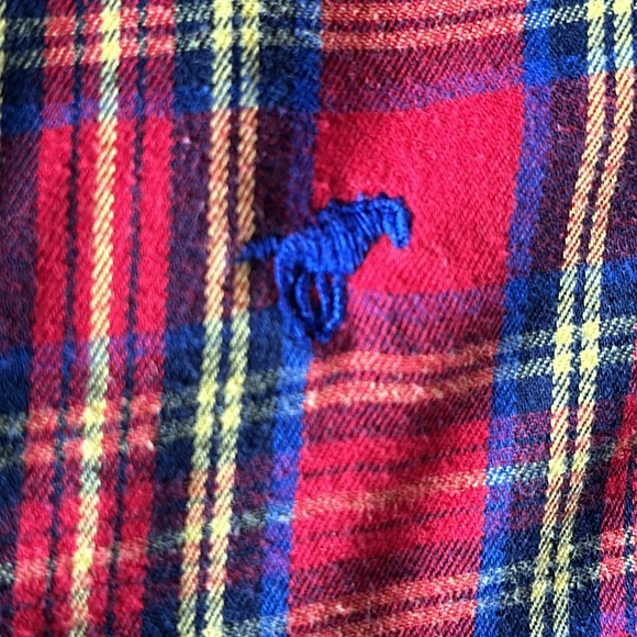 Wrangler 3T Striped and Squares Flannel Button Down Shirt. - Picture 4 of 10